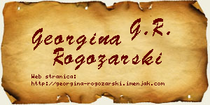 Georgina Rogožarski vizit kartica